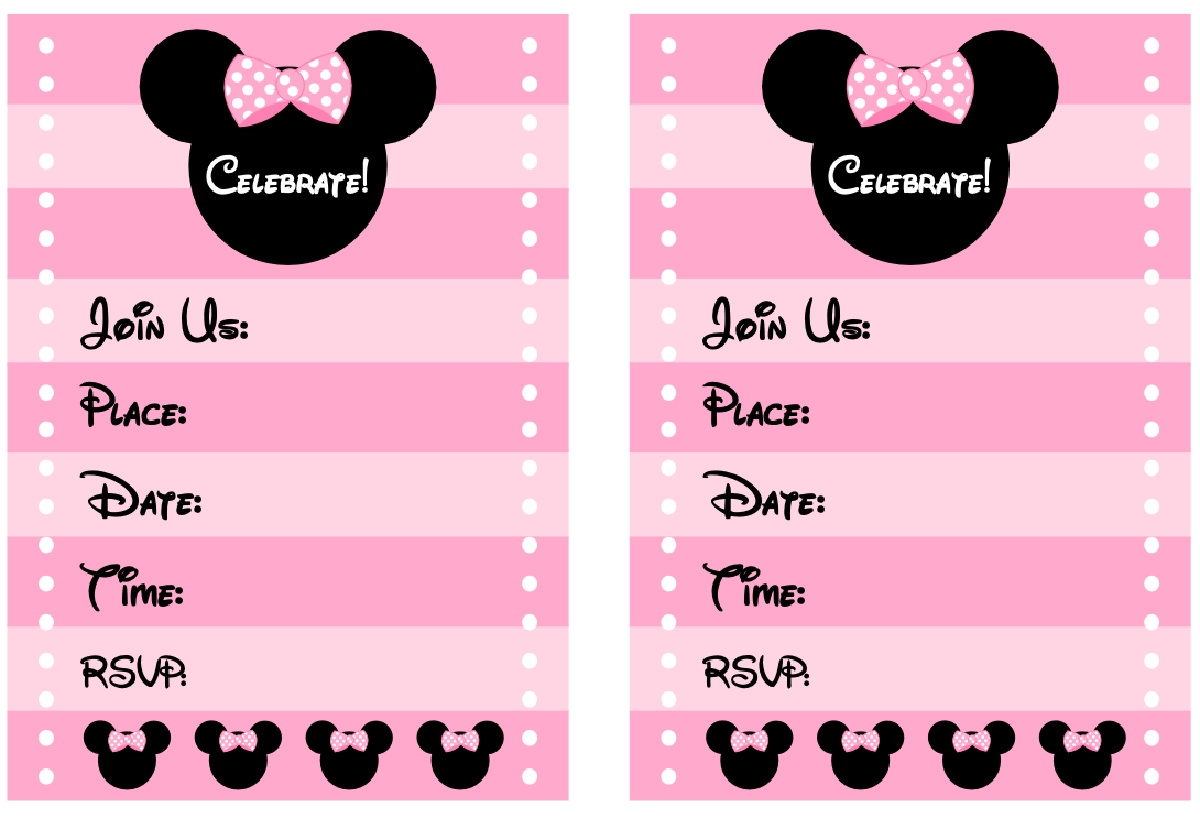 Minnie Mouse Blank Printable Paper