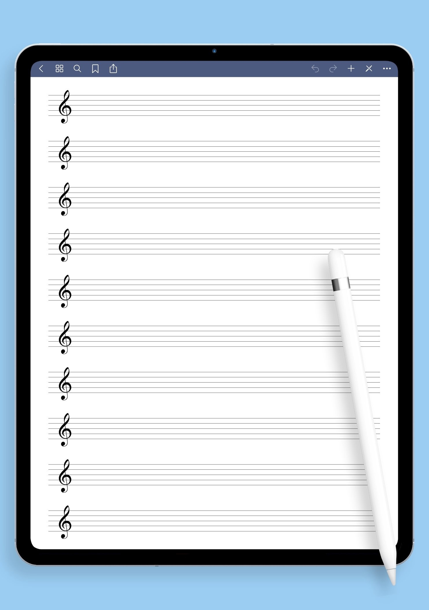 Printable Blank Music Invitations