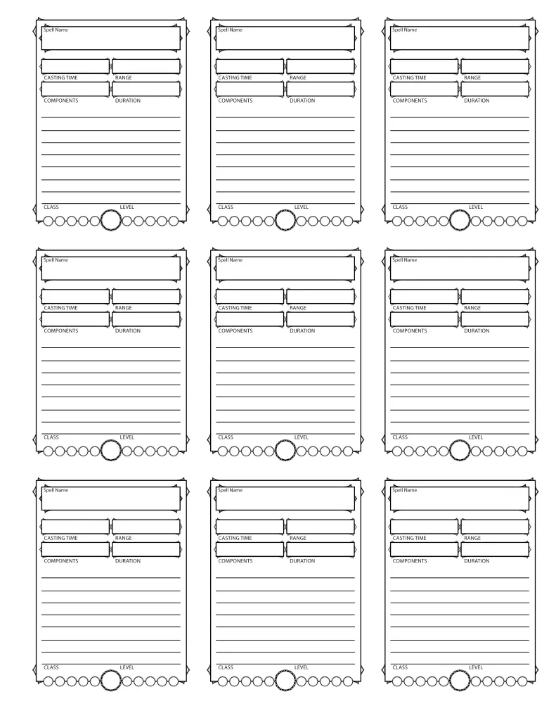 Downloadable amp Blank Printable D amp D 5e Character Sheets PDF 