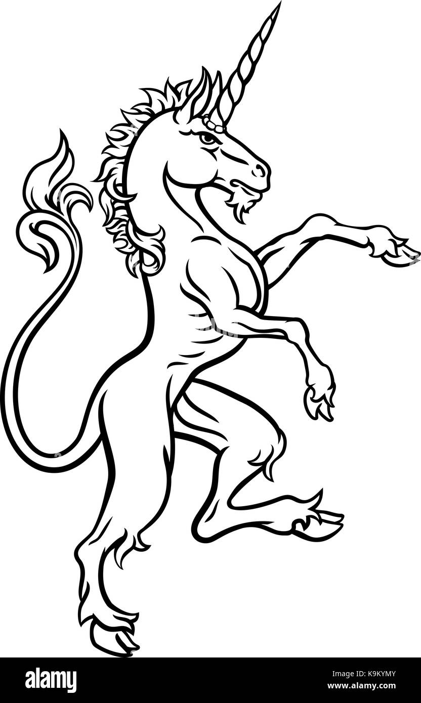 Drawing Unicorn Cut Out Stock Images amp Pictures Alamy