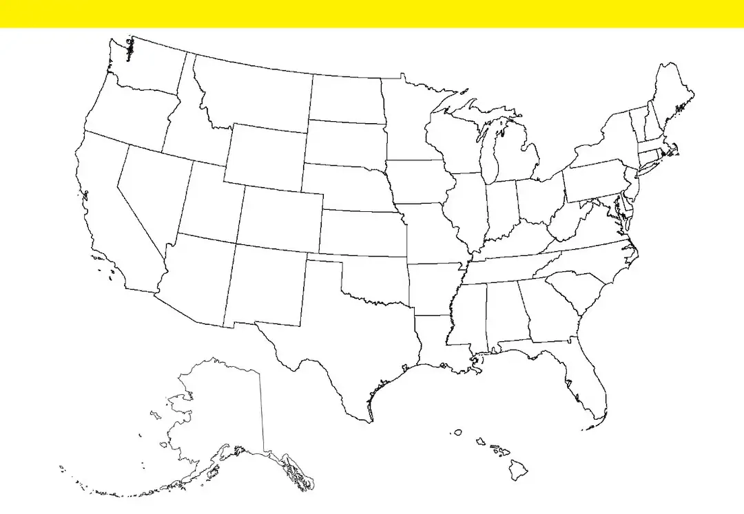 Druckbare Blanko Karte Der USA Perfekt F r Geographieunterricht 
