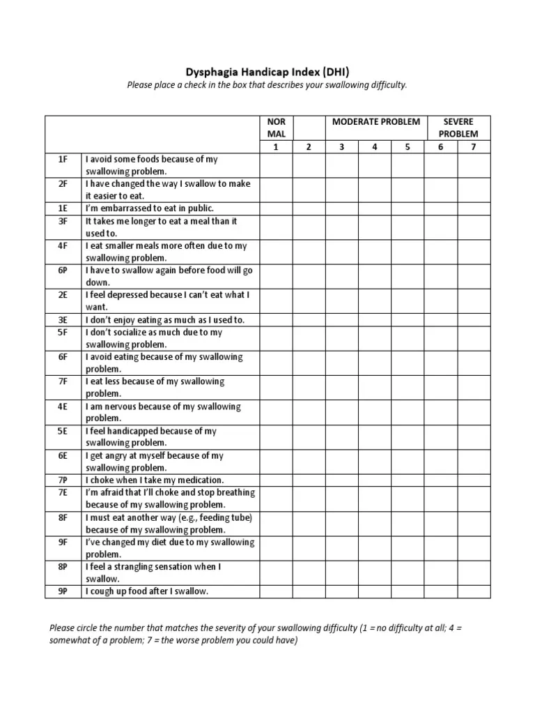 Blank Voice Handicap Index Printable