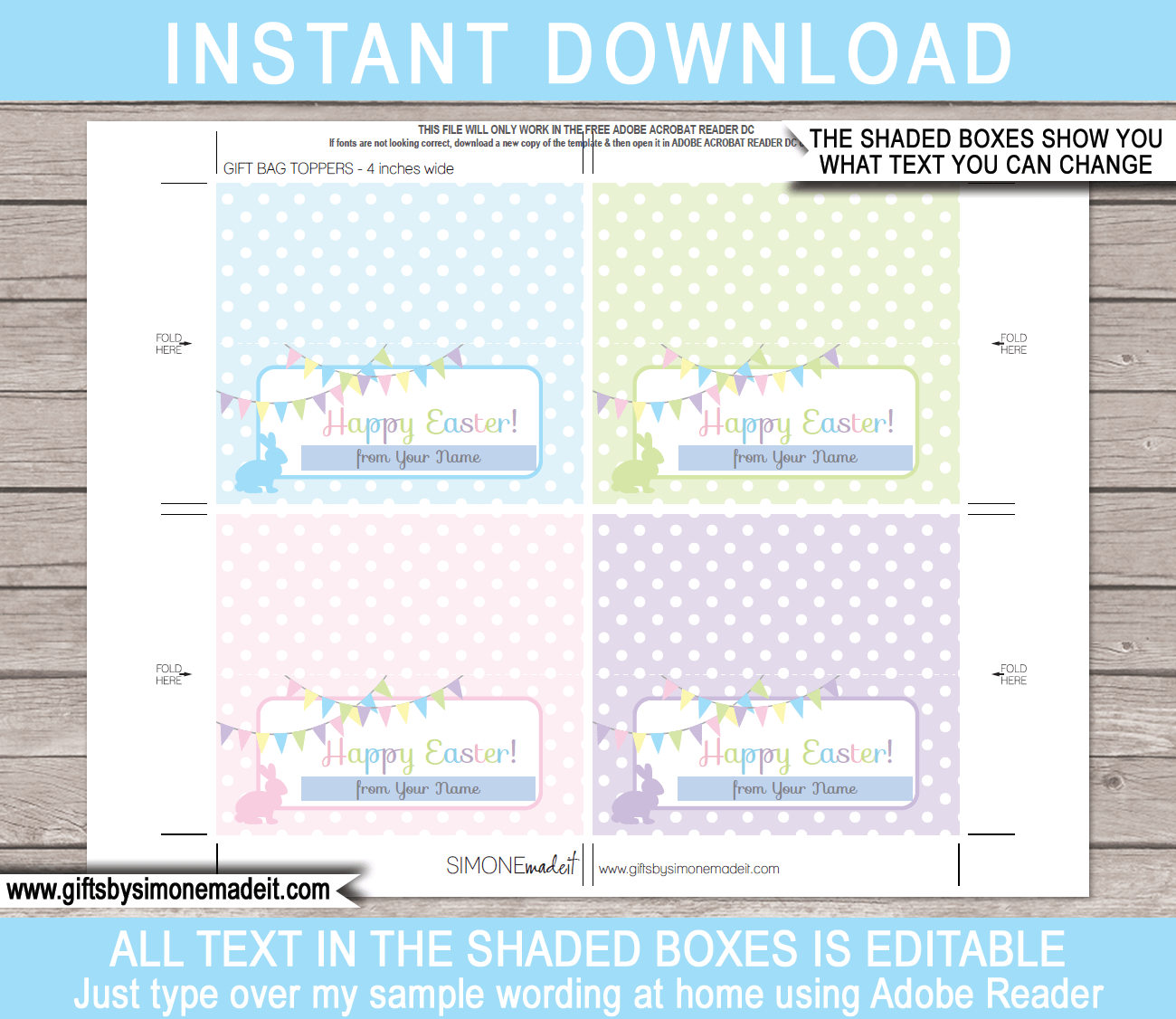 Printable Blank Baggie Toppers