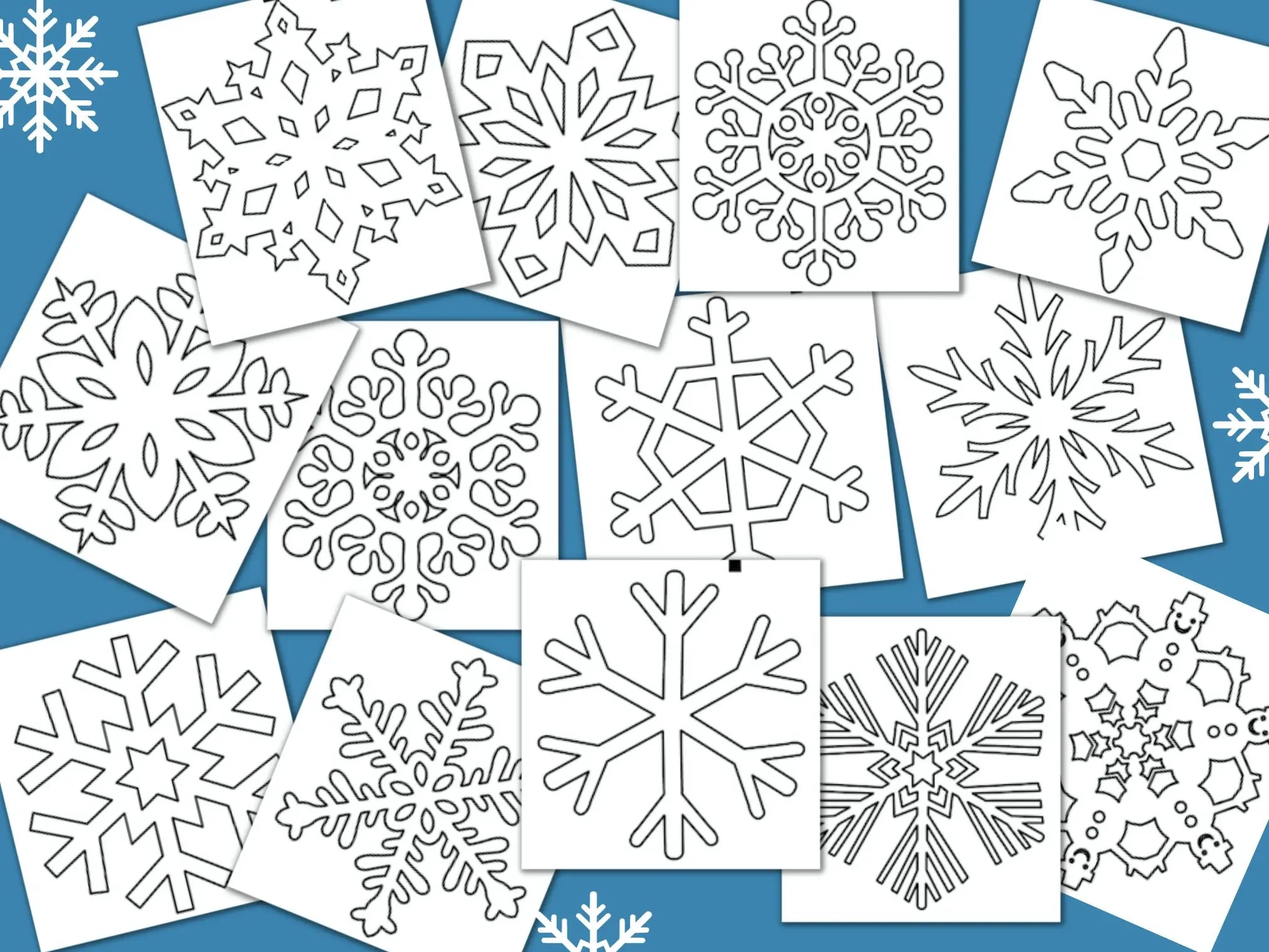 Blank Snowflake Printable