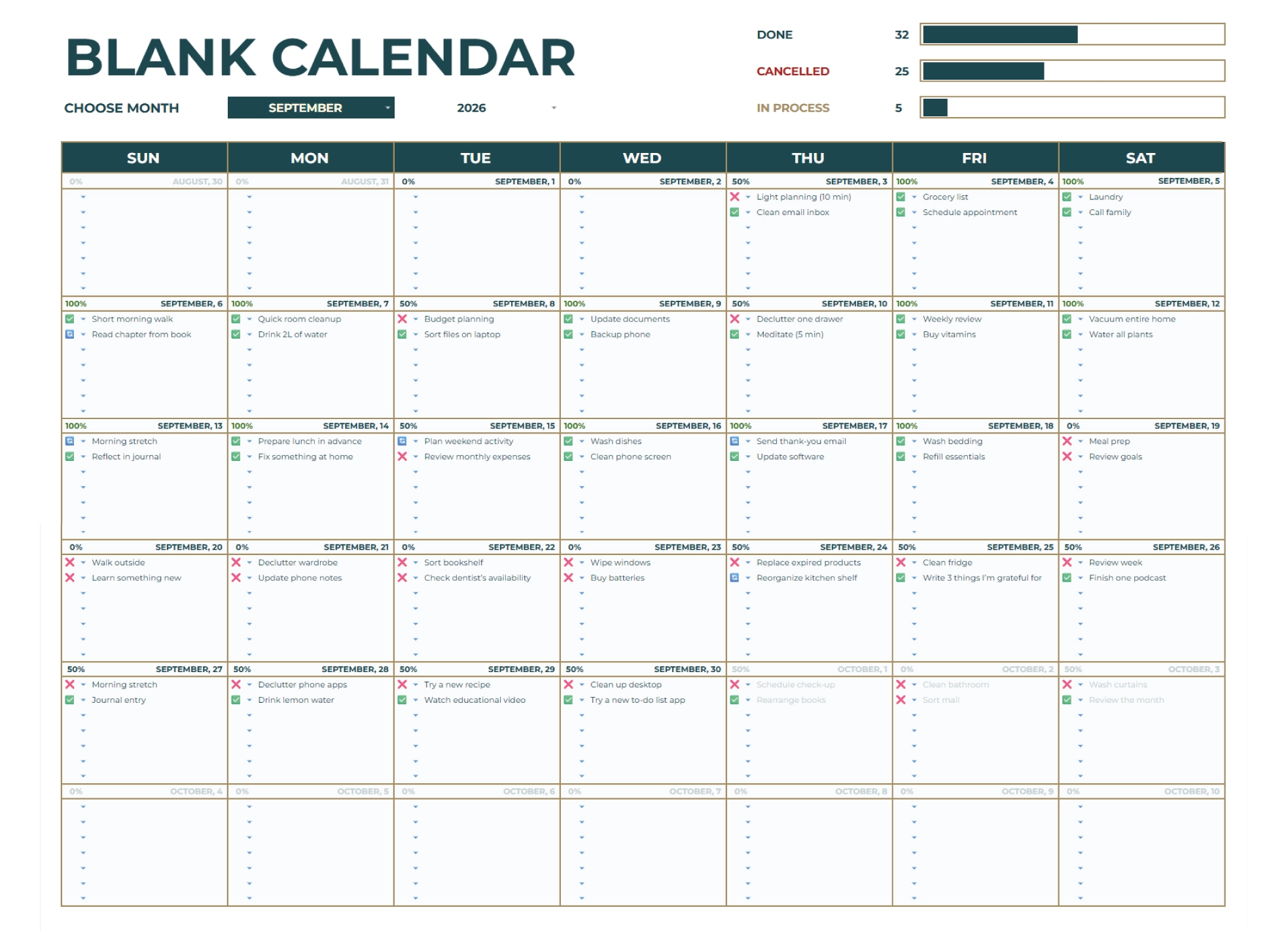 Printable Google Blank Calendar