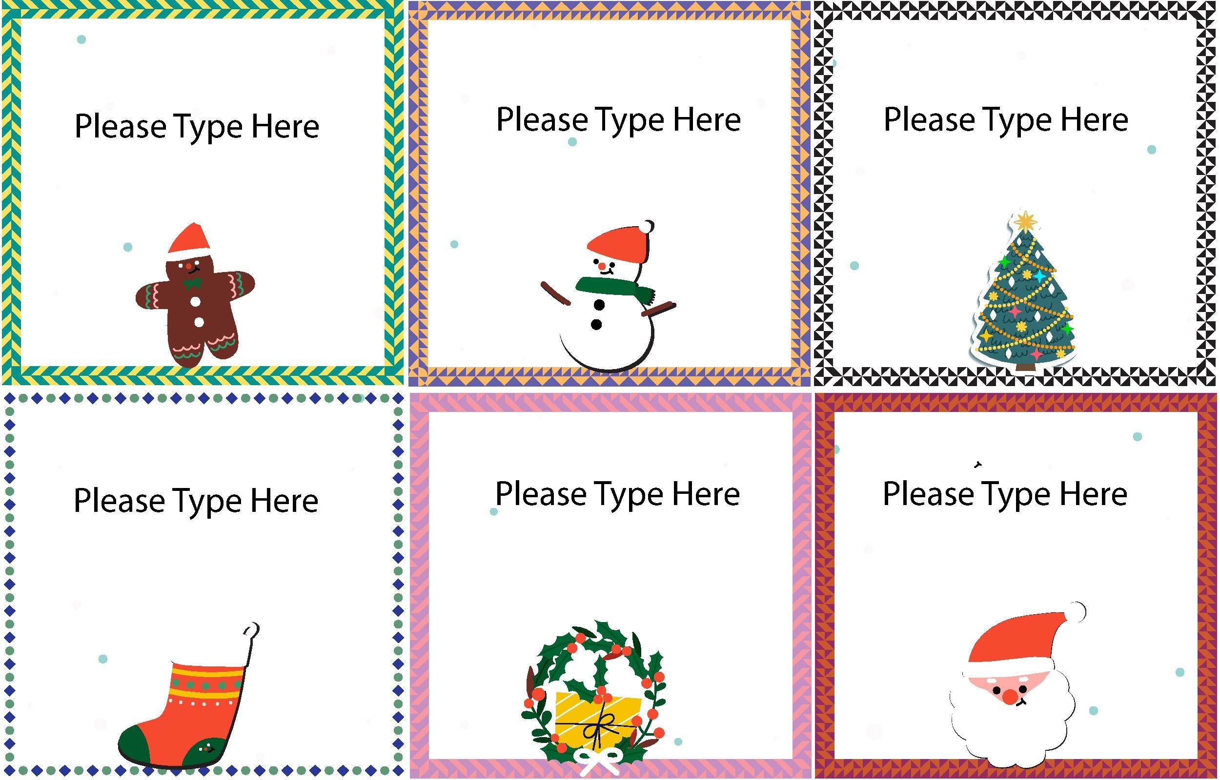 Printable Blank Christmas Tree Tags