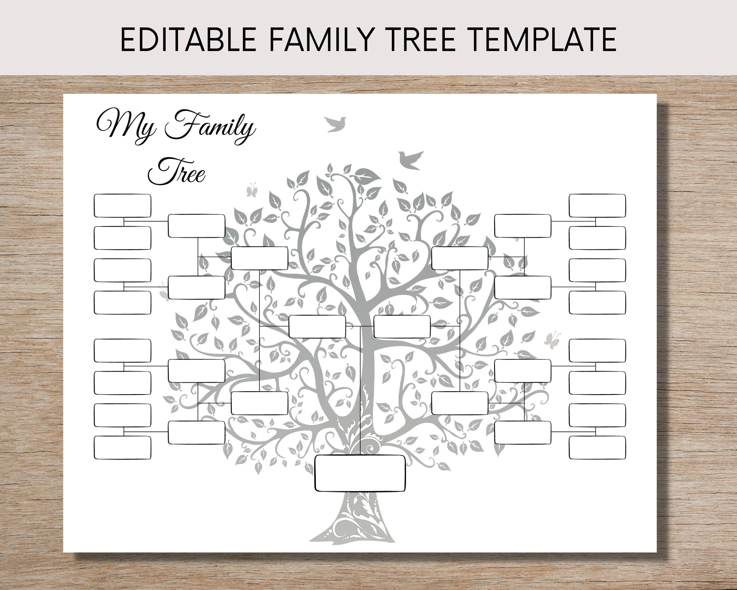 Family Tree Blank Template Printable