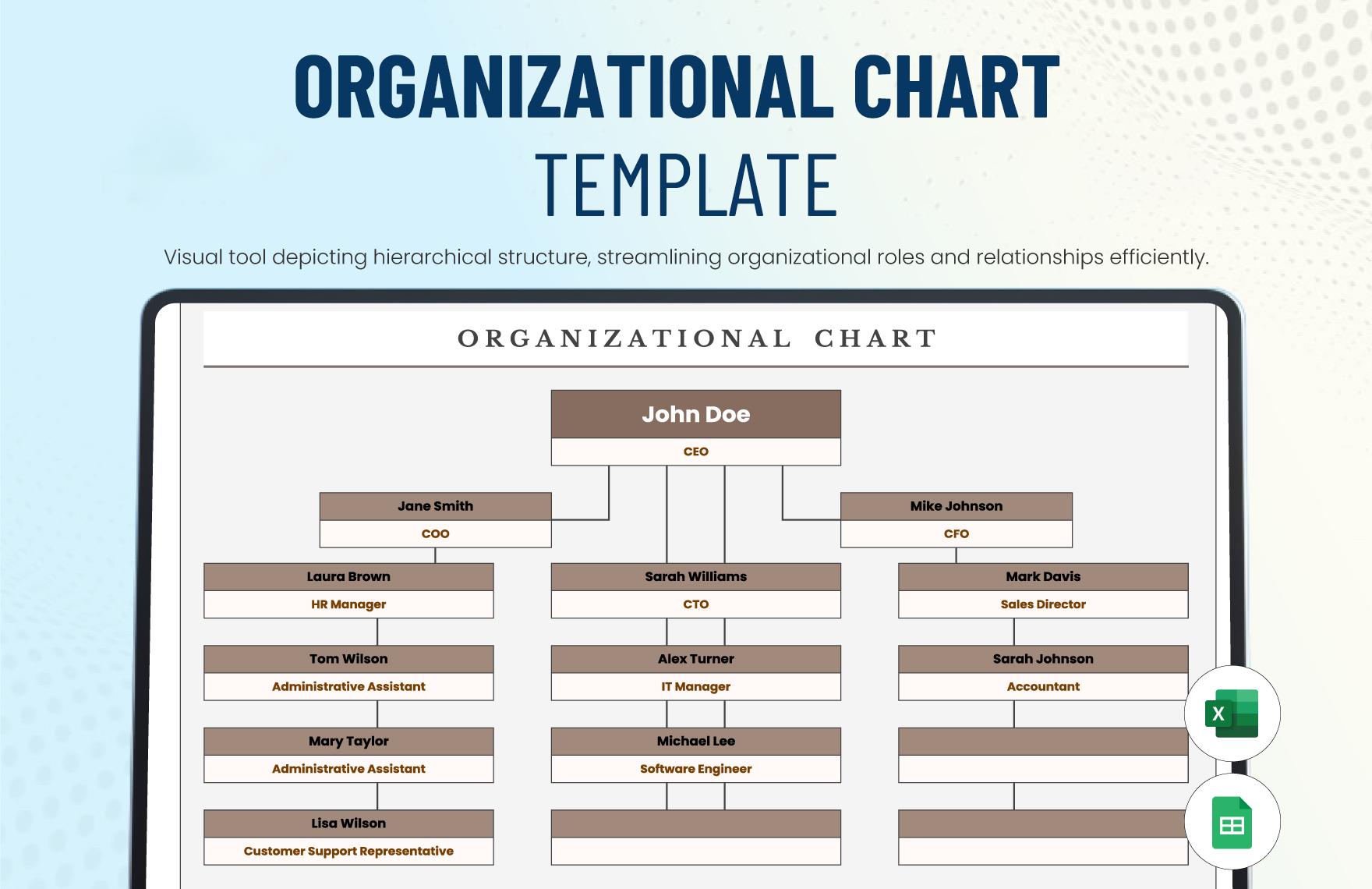 Free Printable Blank Organizational Charts