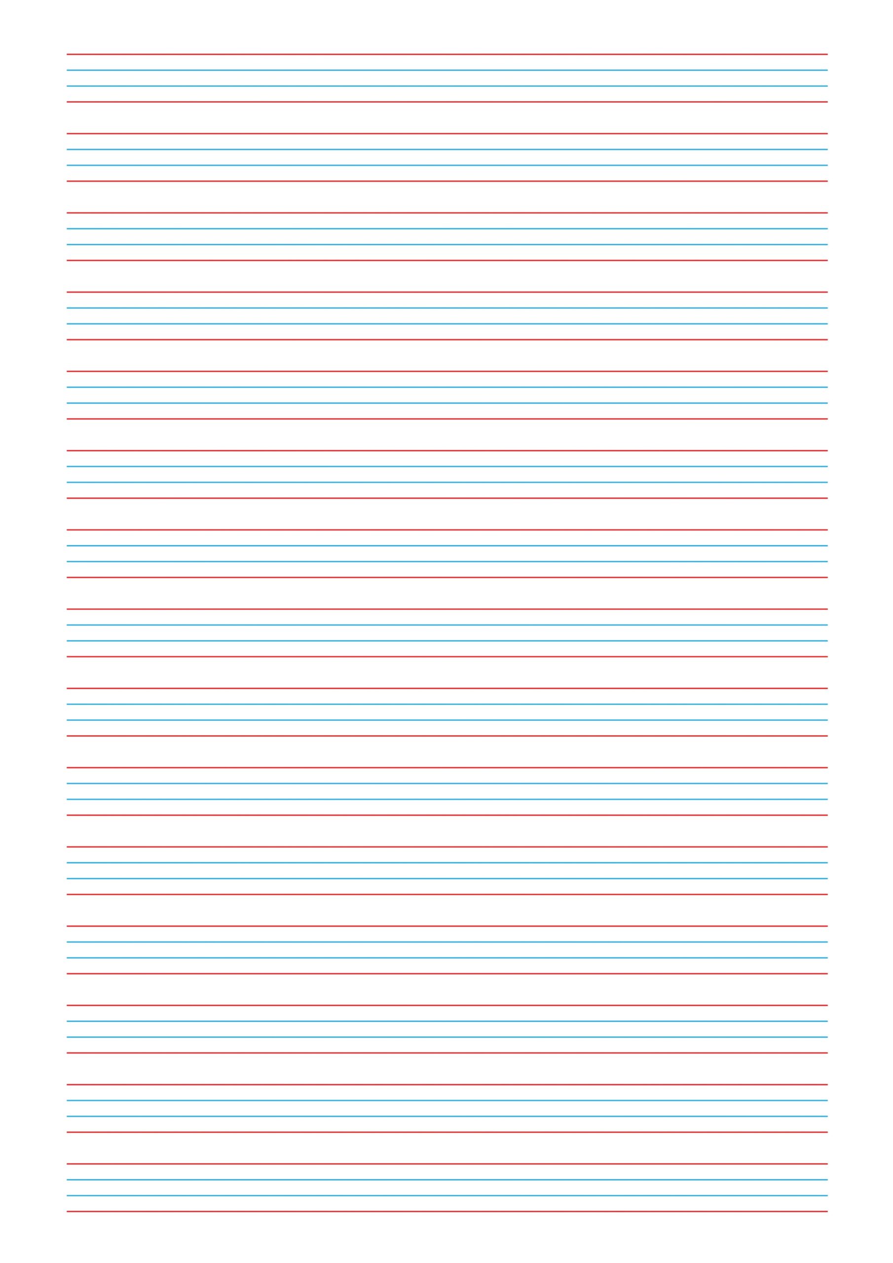 English 4 Line Sheet PDF Graph Paper Page