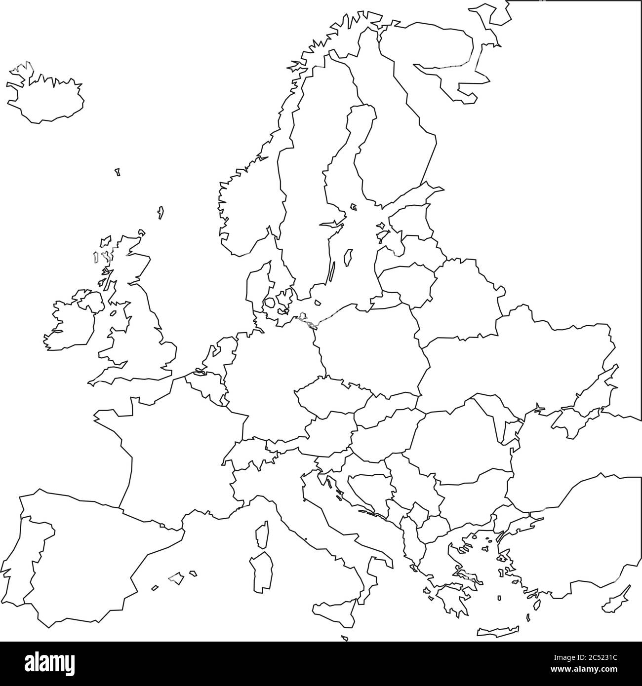 Europe Map Borders Fotos Und Bildmaterial In Hoher Aufl sung Alamy