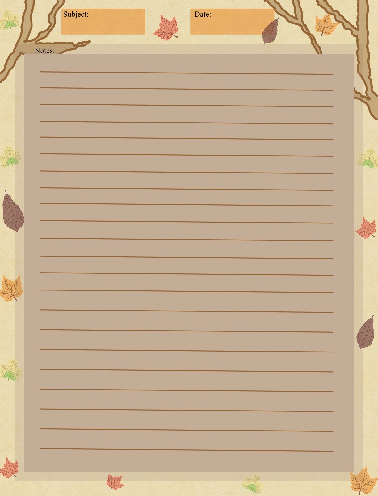 Fall Notes Template Notability Gallery