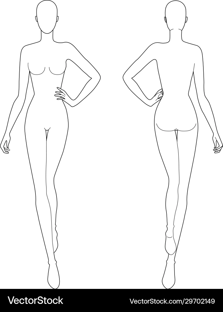 Fasion Model Blank Body Printable