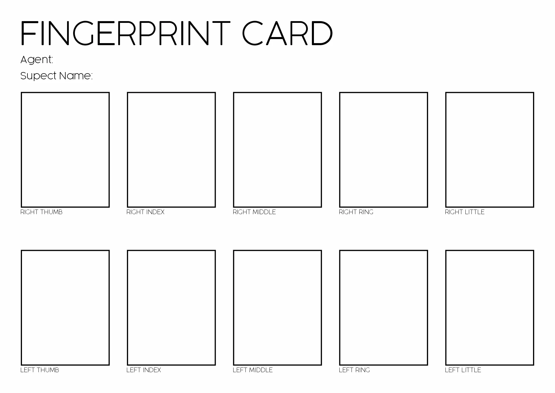 Fd258 Fingerprint Card Printable Printable Party Favors