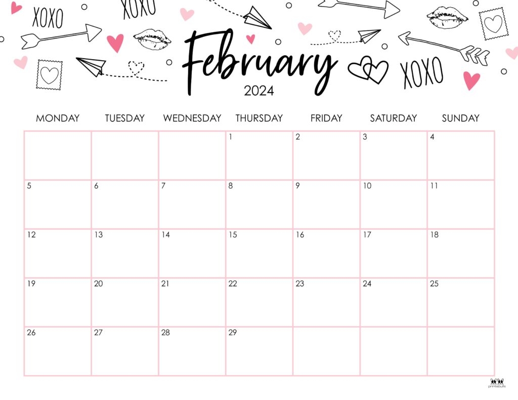 February 2024 Calendars 50 FREE Printables Printabulls