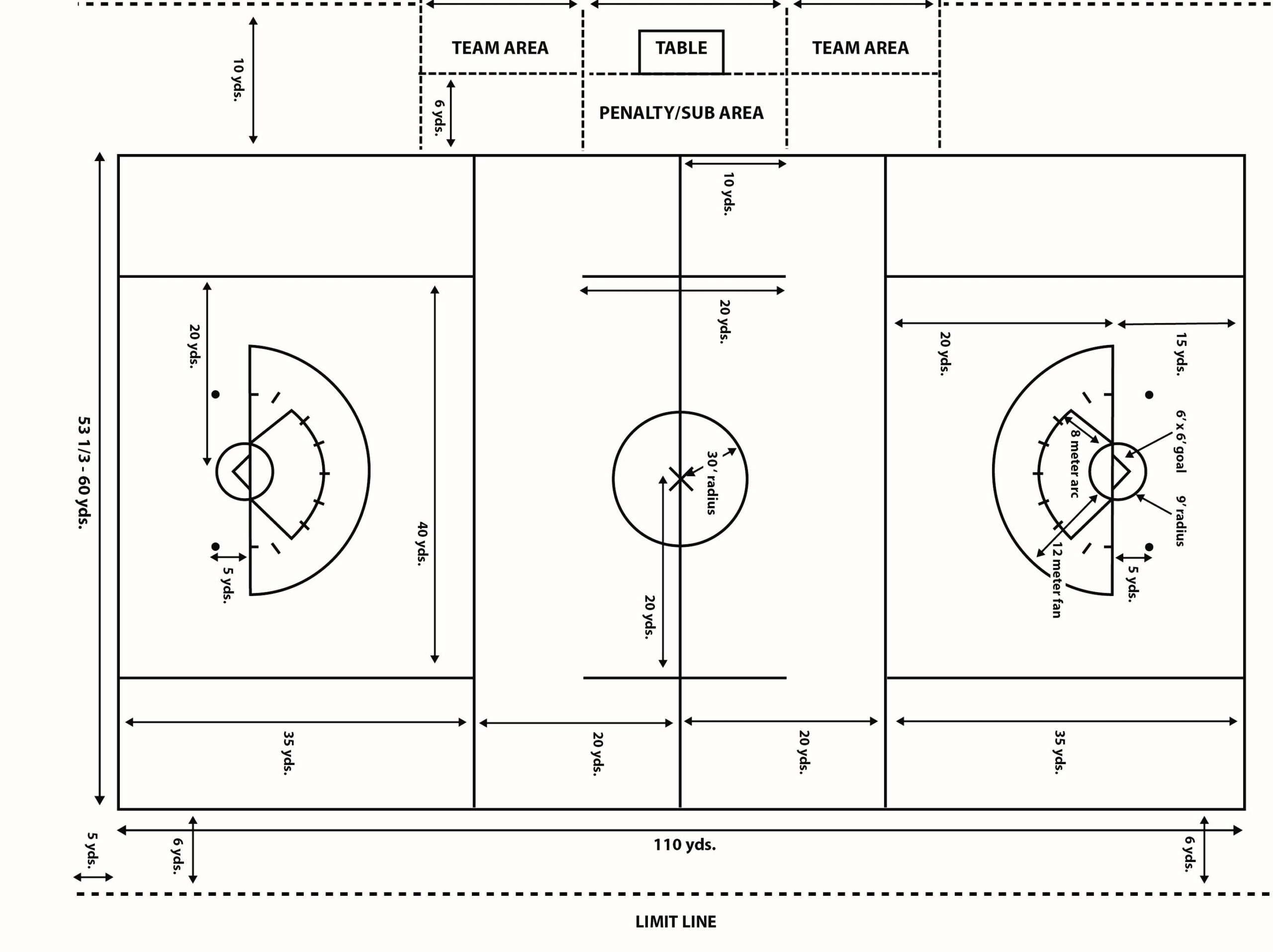 Printable Girls Lacrosse Blank