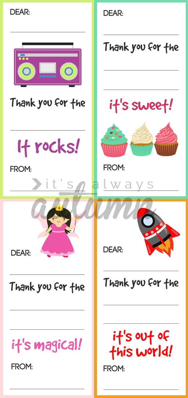 Fill In The Blank Thank You Note Printables For Kids It s Always 