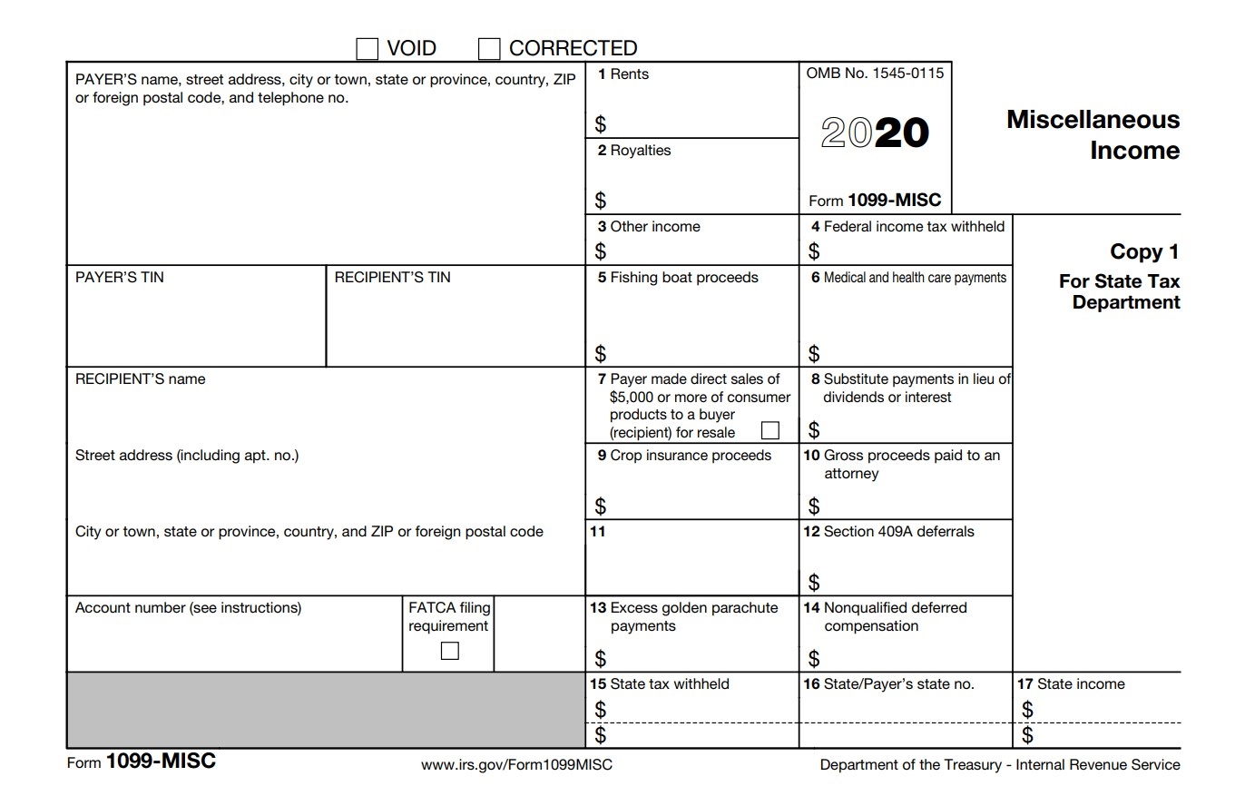 1099 Blank Form Printable