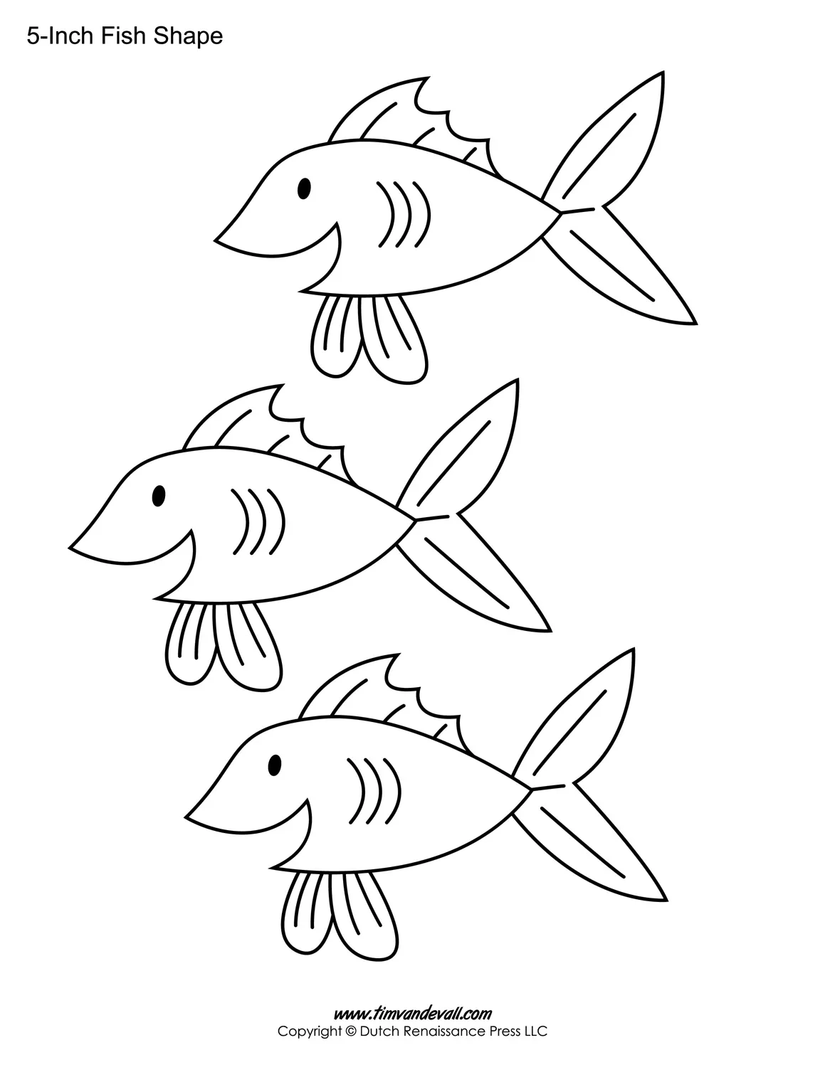 Printable Fish Design Blank Template