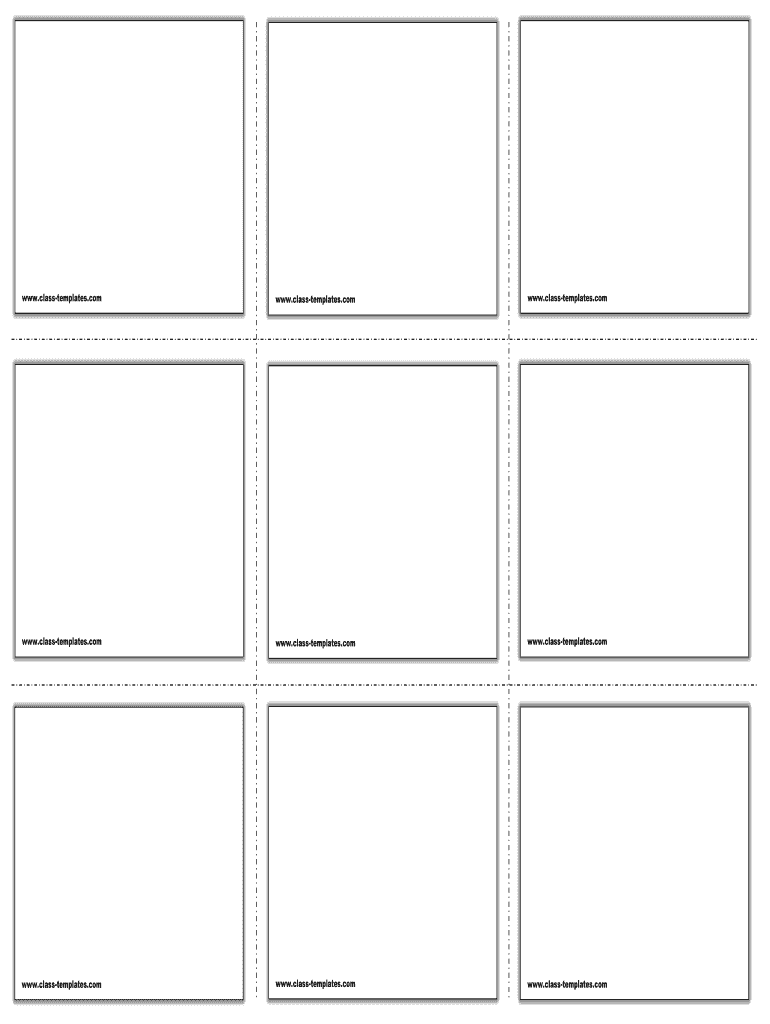 Flash Card Template Form Fill Online Printable Fillable Blank 