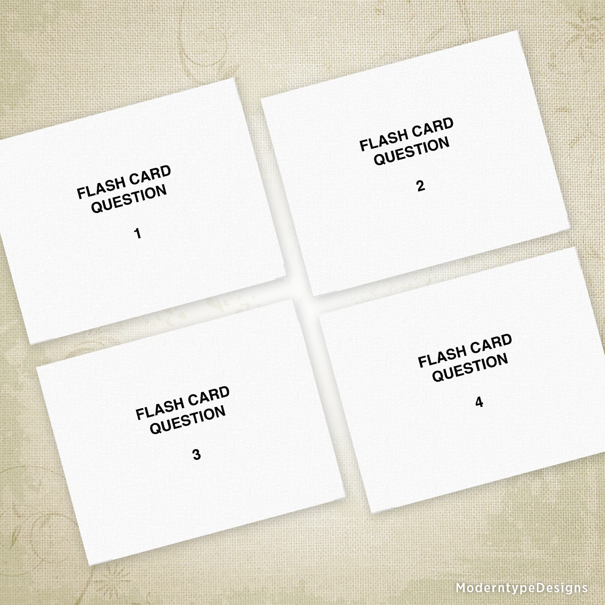 Flash Cards Printable Large 5 5 X 4 25 Editable