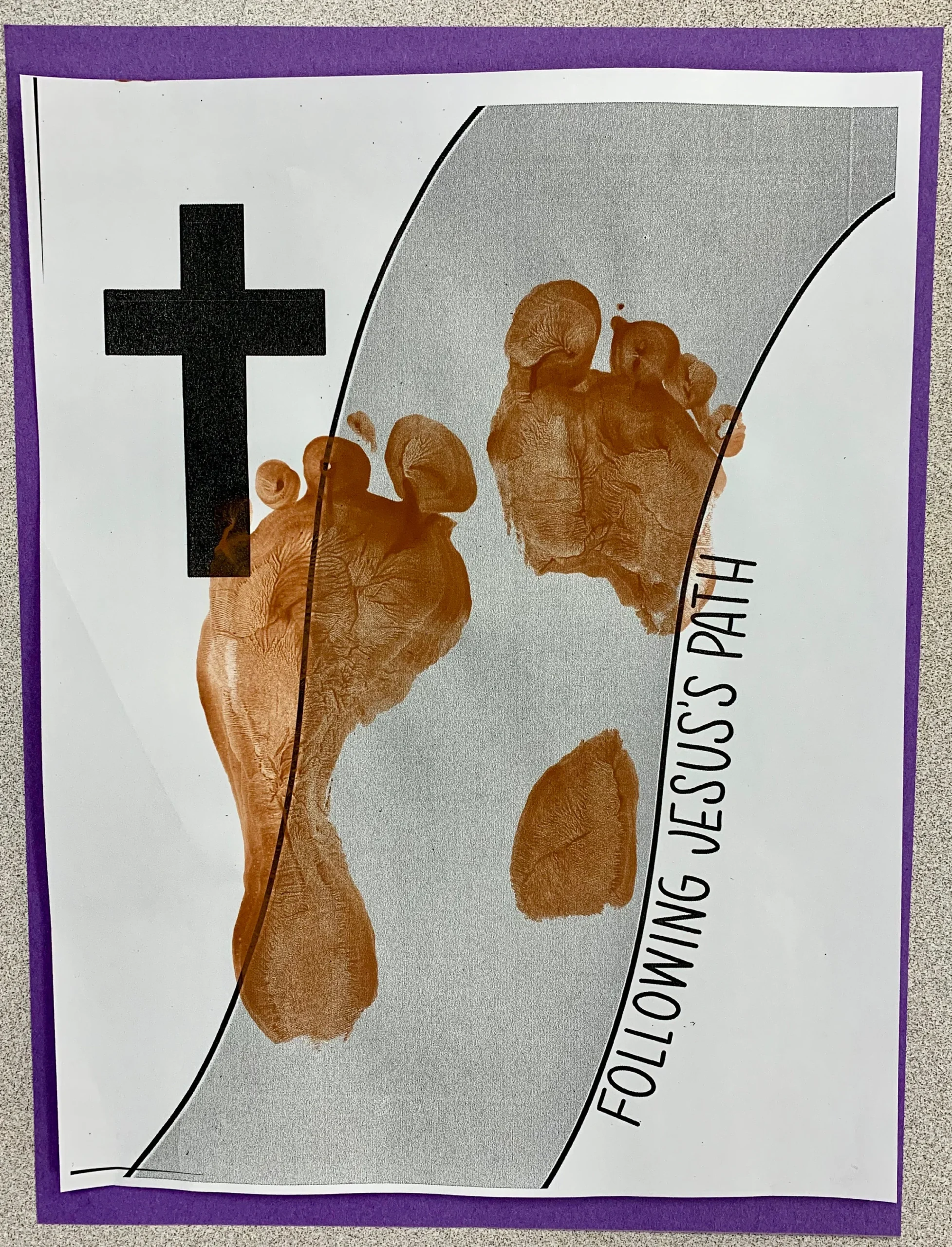 Following Jesus s Path Footprint Craft For Kids Lent Sunday 