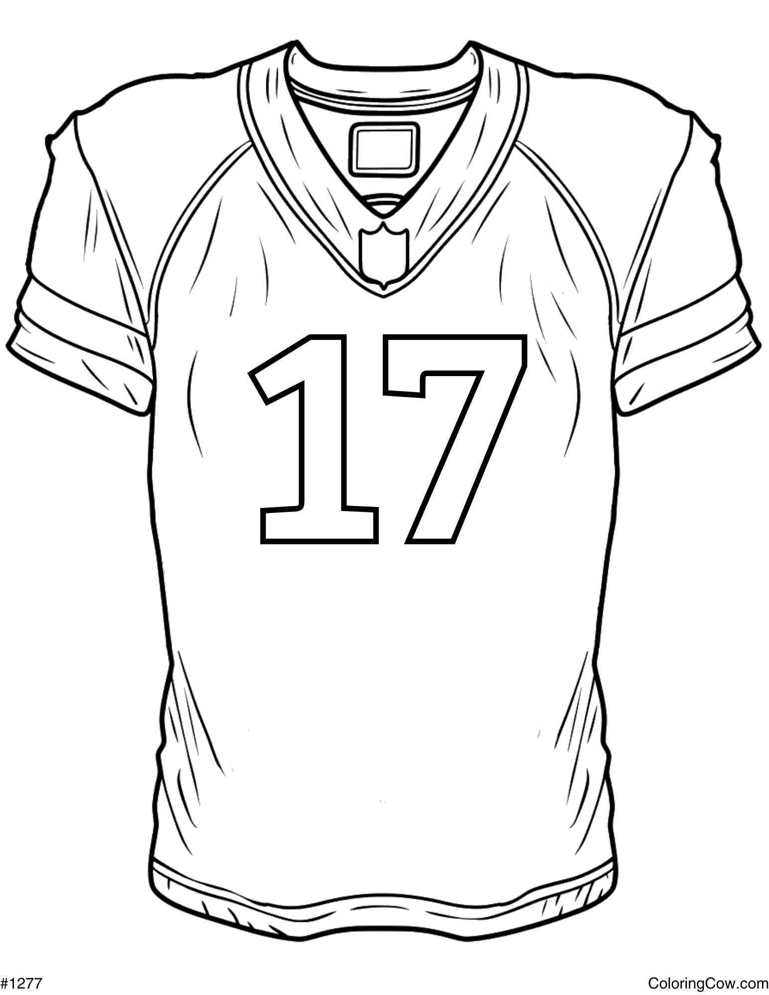 Printable Blank Football Jersey Template