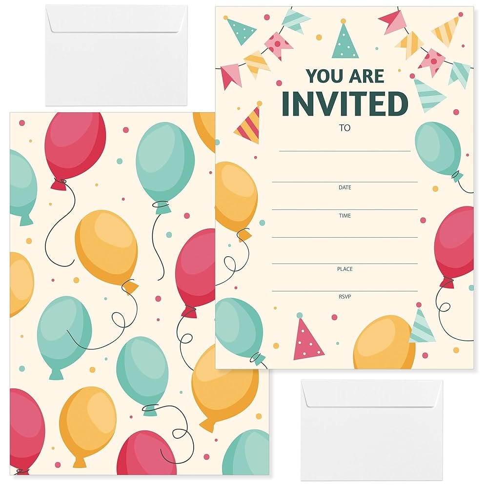 Blank Birthday Invitations Printable Cards