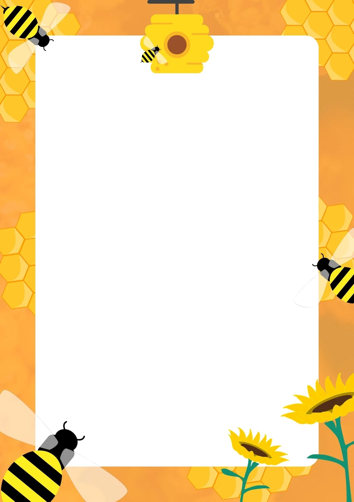 Blank Printable Invitations Bee