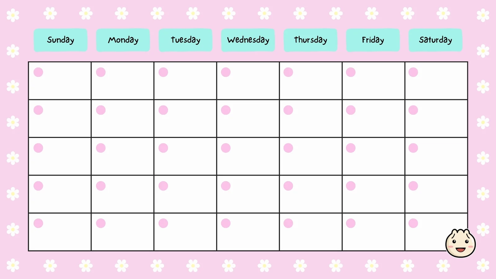 Free And Customizable Cartoon Calendar Templates Canva