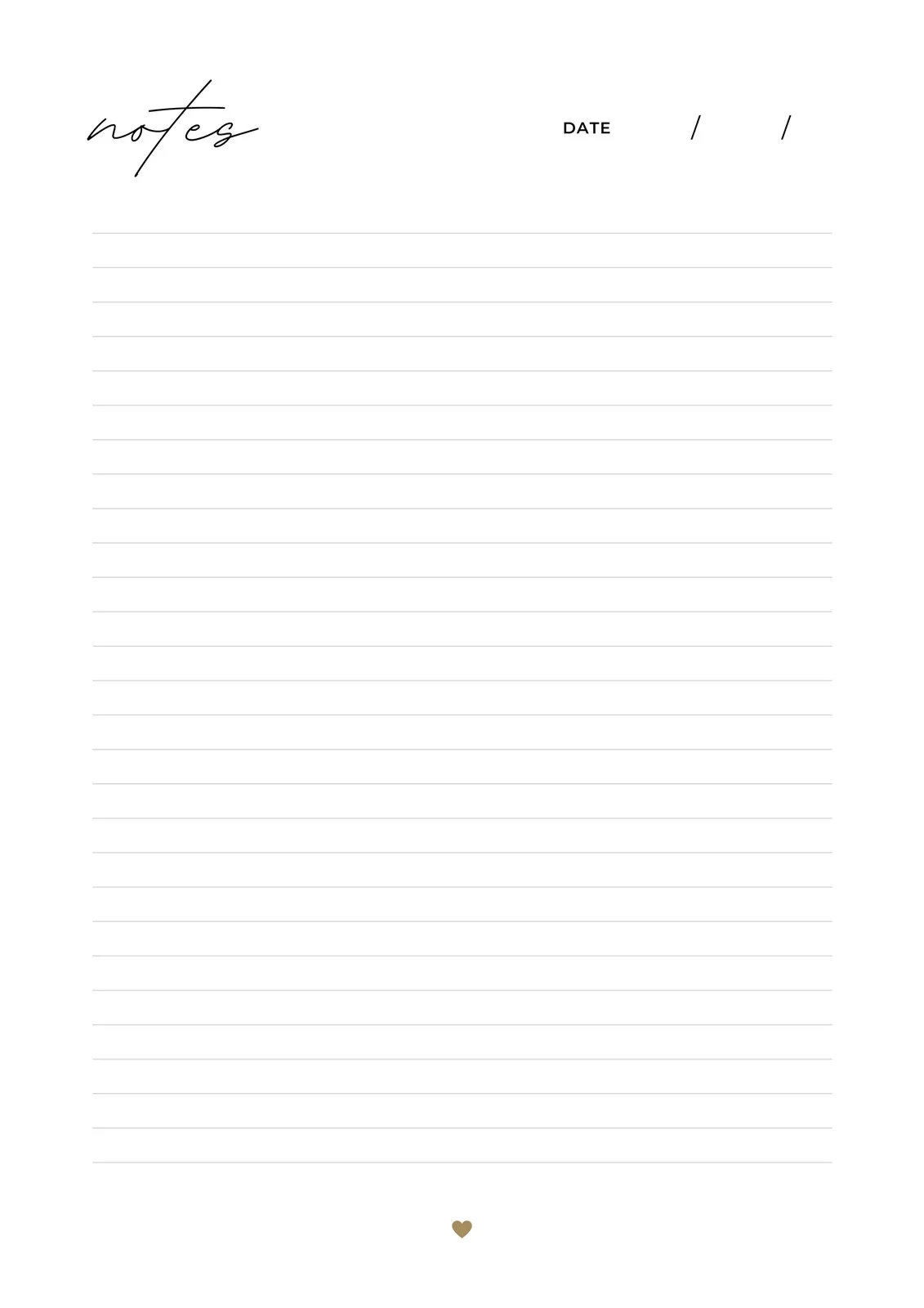 Printable Blank Note Sheets