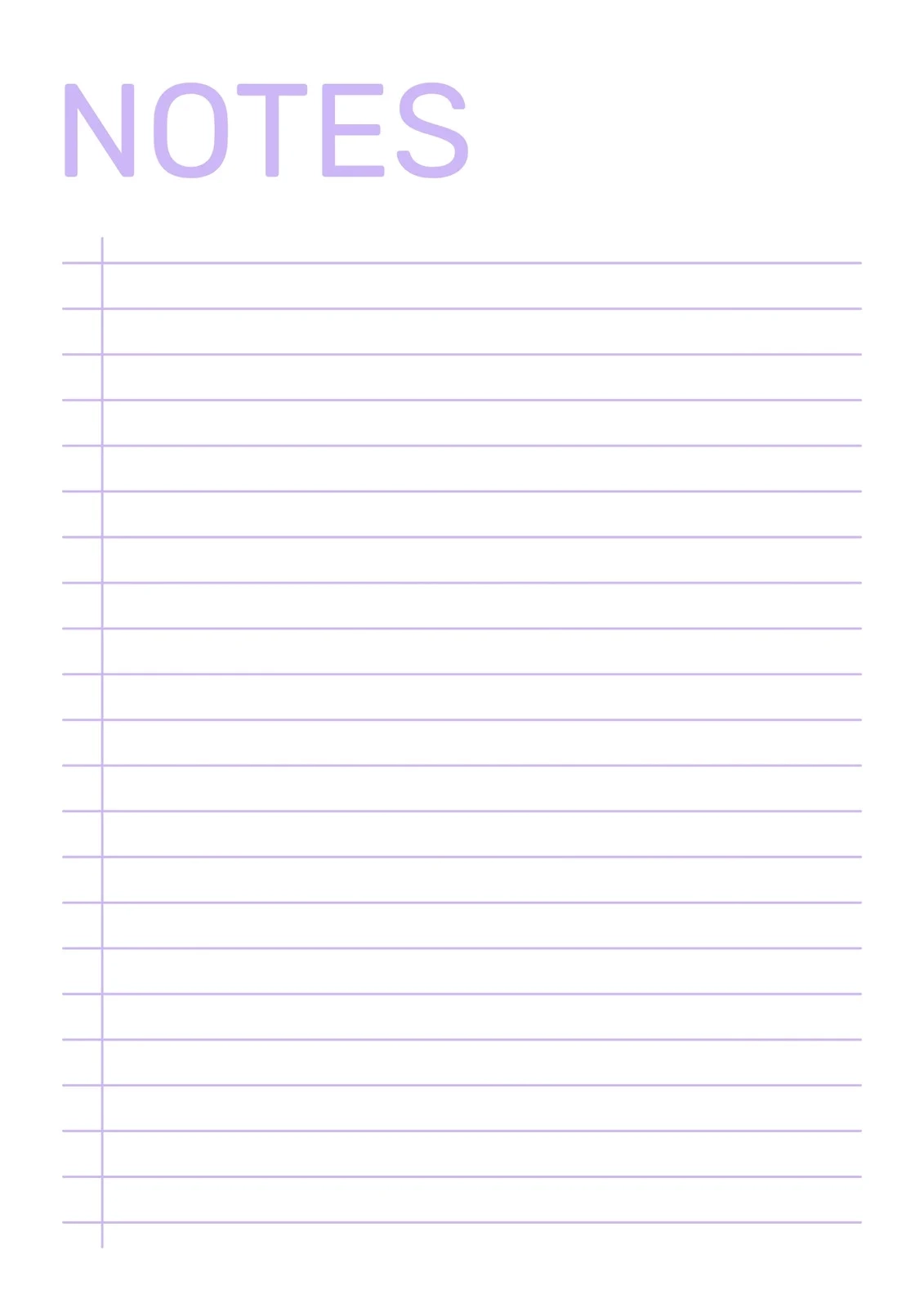 Blank Note Page Printable