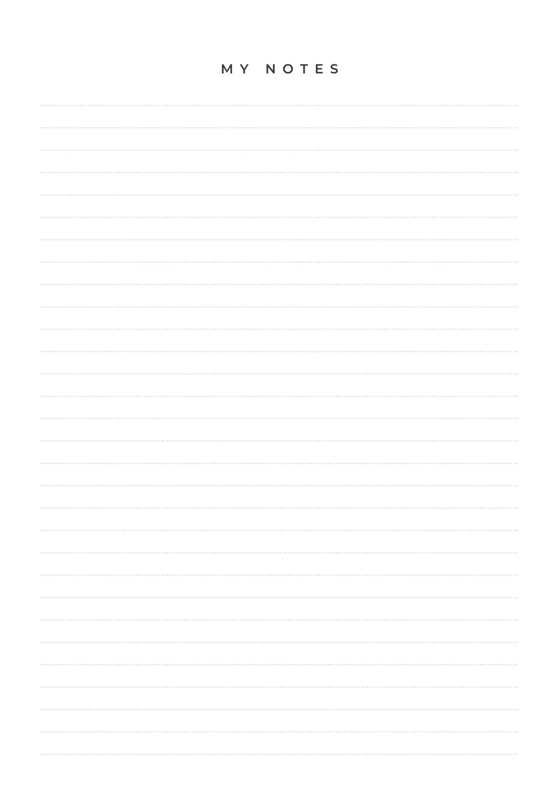 Free And Customizable Notes Templates