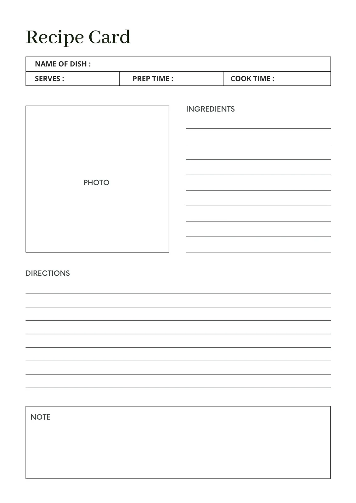 Free And Customizable Recipe Templates Canva