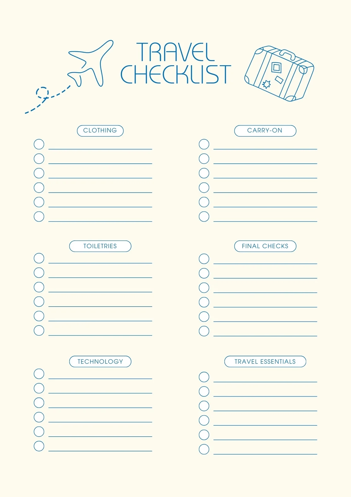 Free And Customizable Travel Checklist Templates Canva