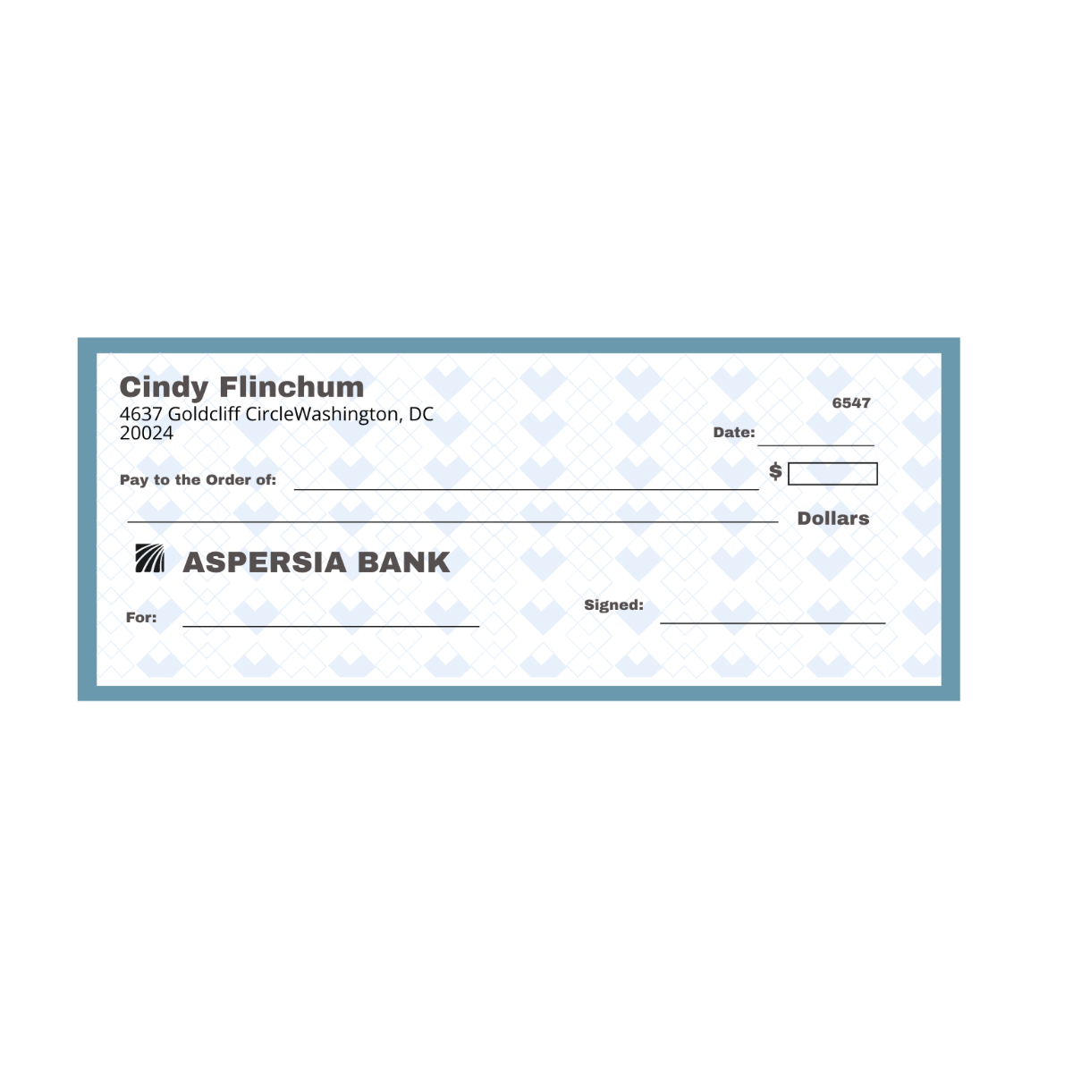 Blank Cheque Printable