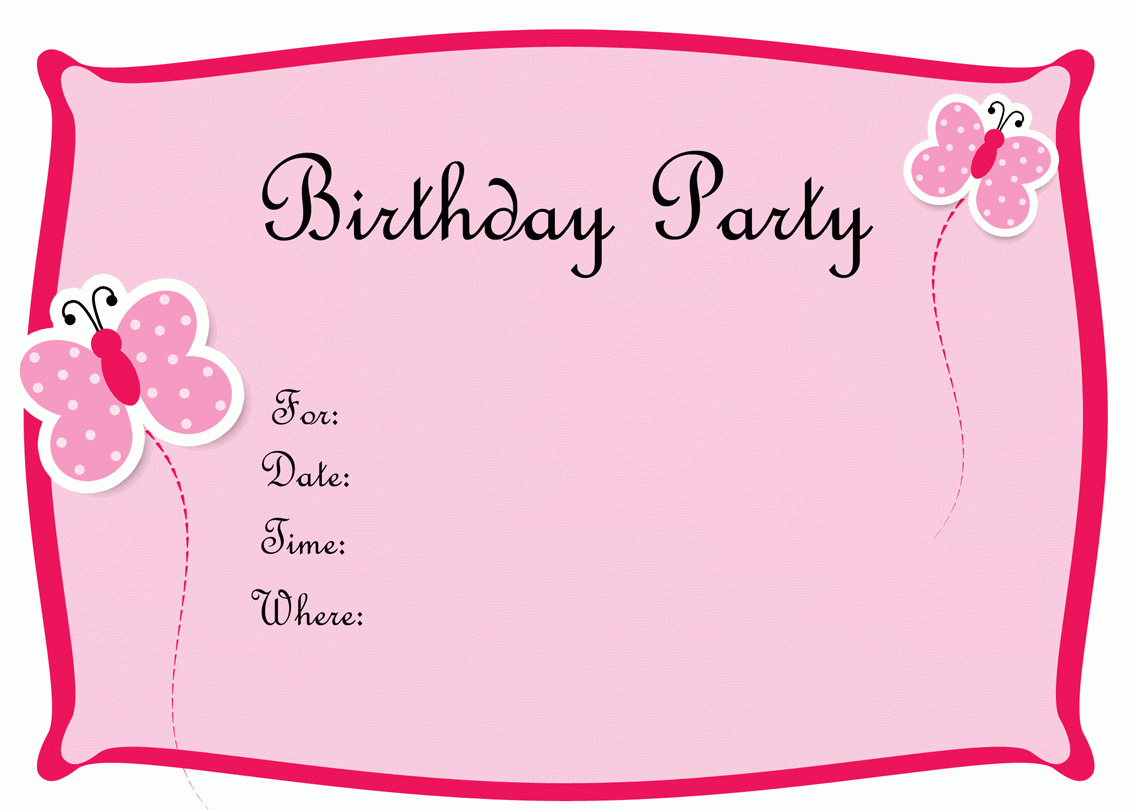 Free Printable Blank Party Invitations