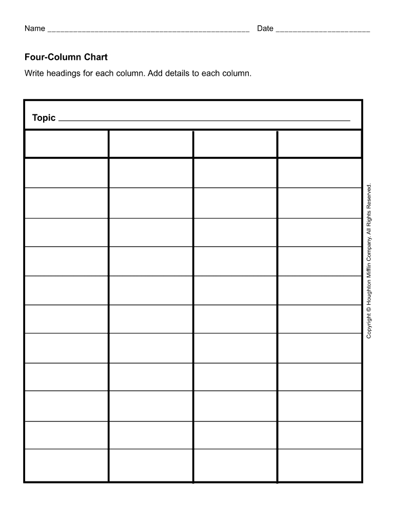 Free Blank Charts Fill Out amp Sign Online DocHub