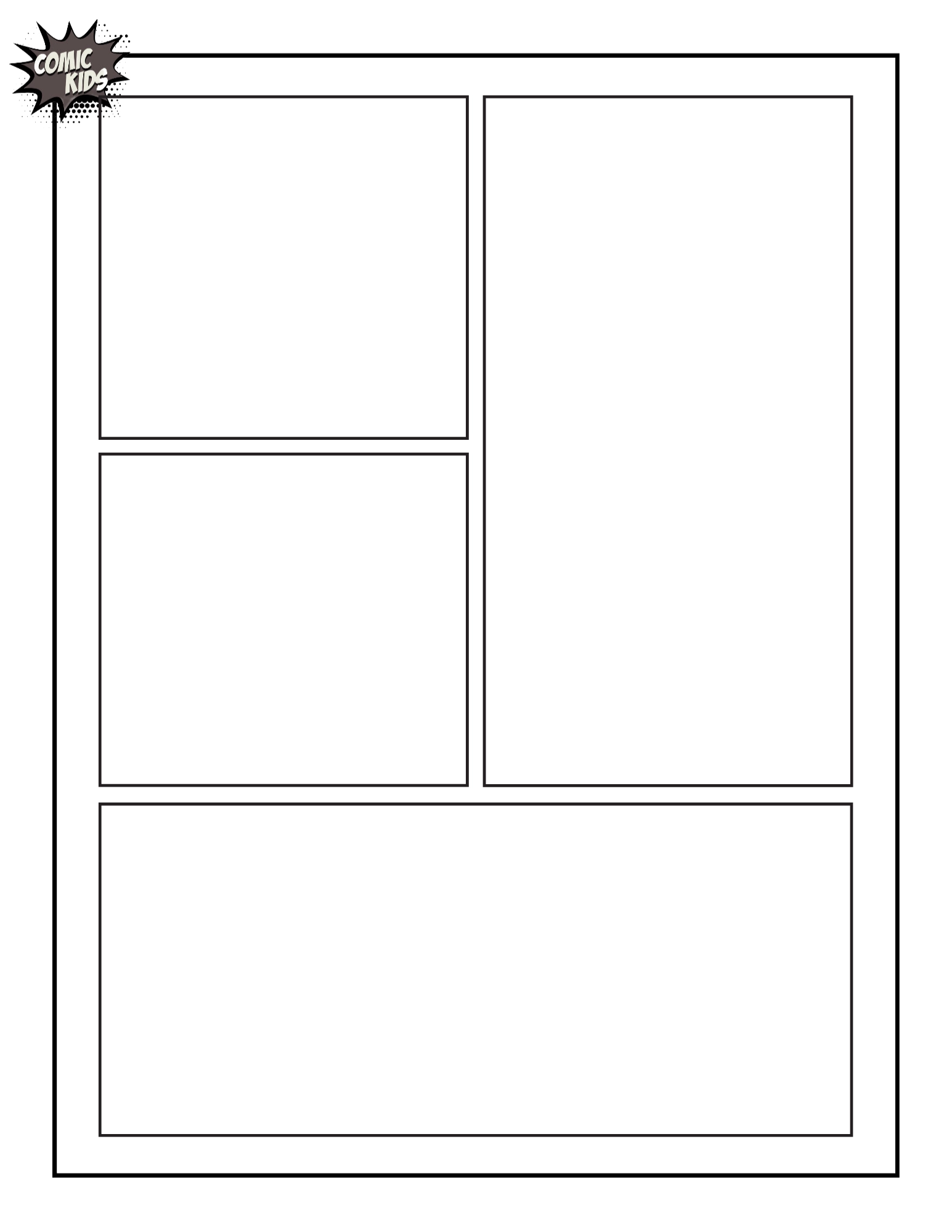 Comic Book Pages Blank Printable