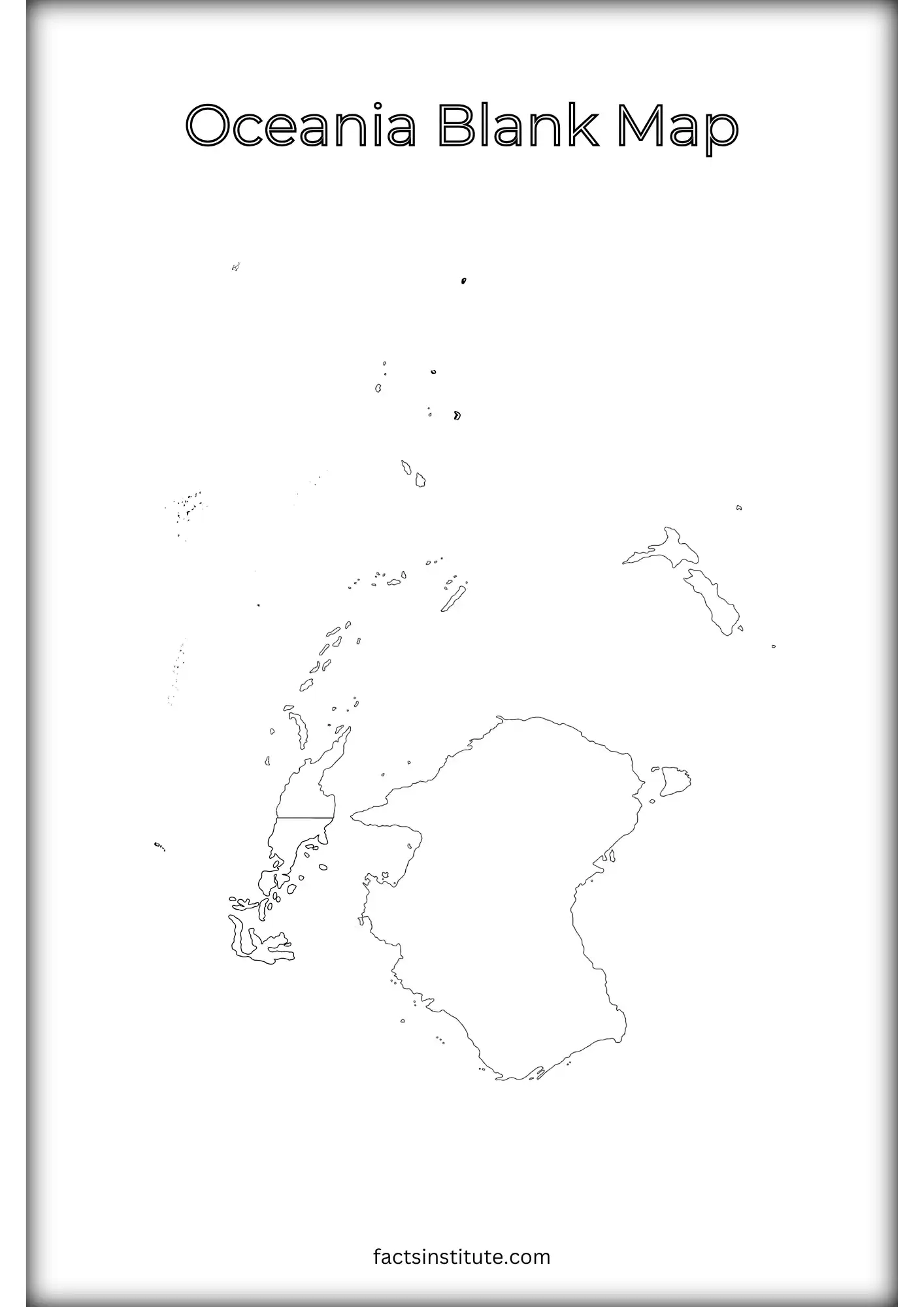 Free Blank Map Of Oceania amp Other Goodies The Facts Institute