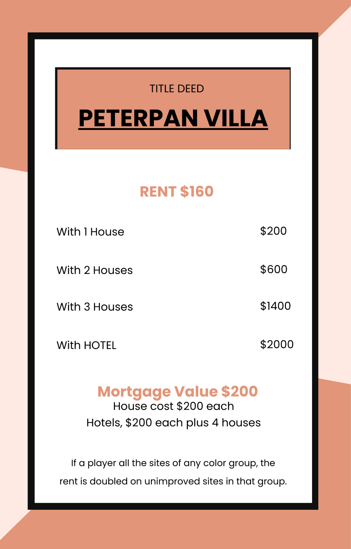 Printable Blank Monopoly Deeds