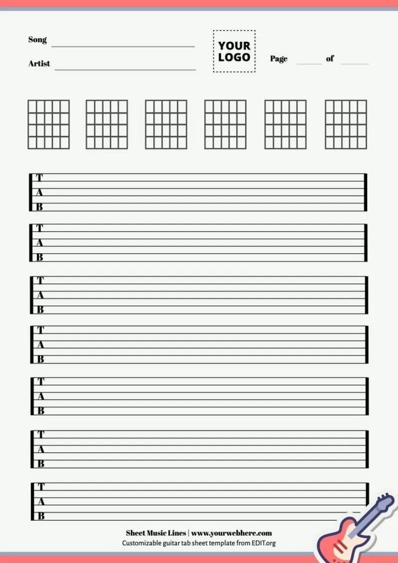 Blank Music Stanzas Printable