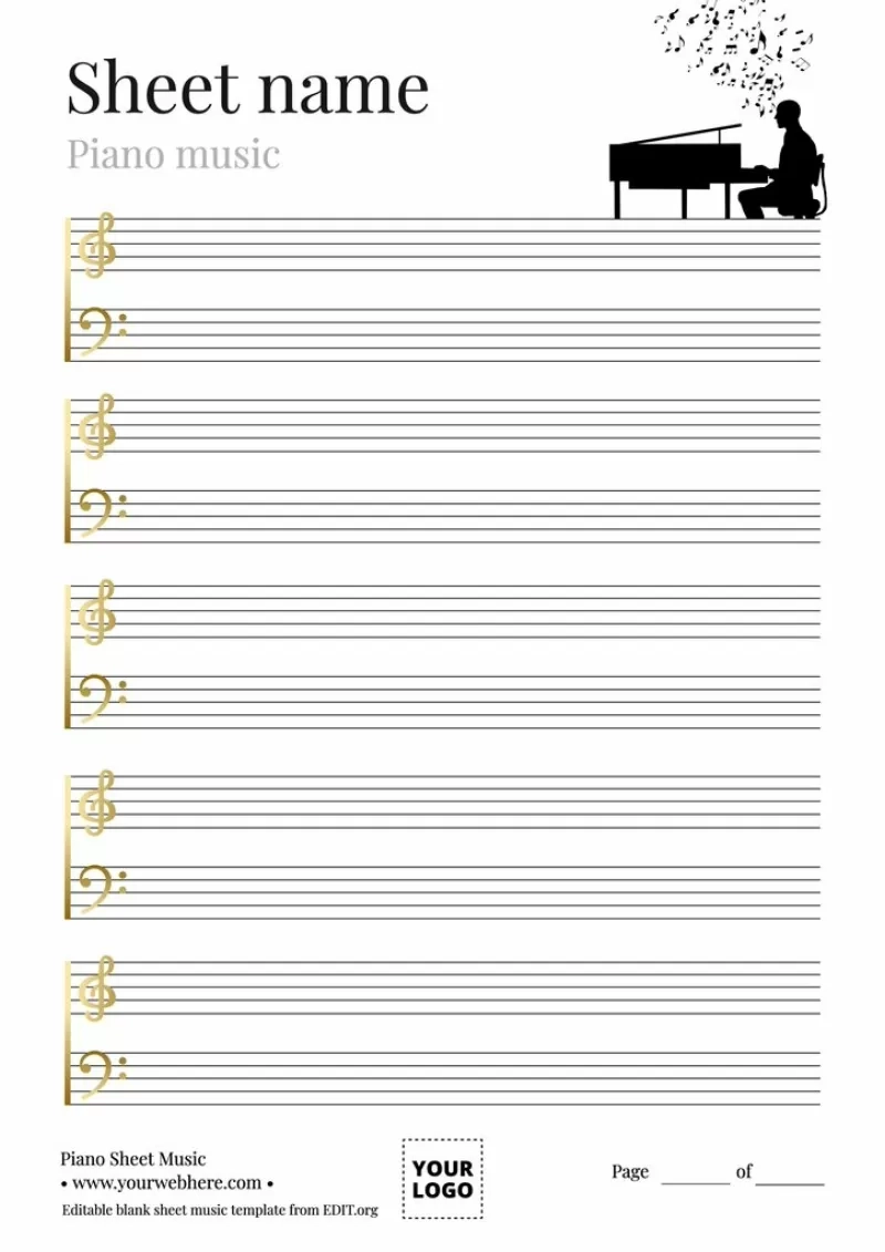 Printable Blank Music Score