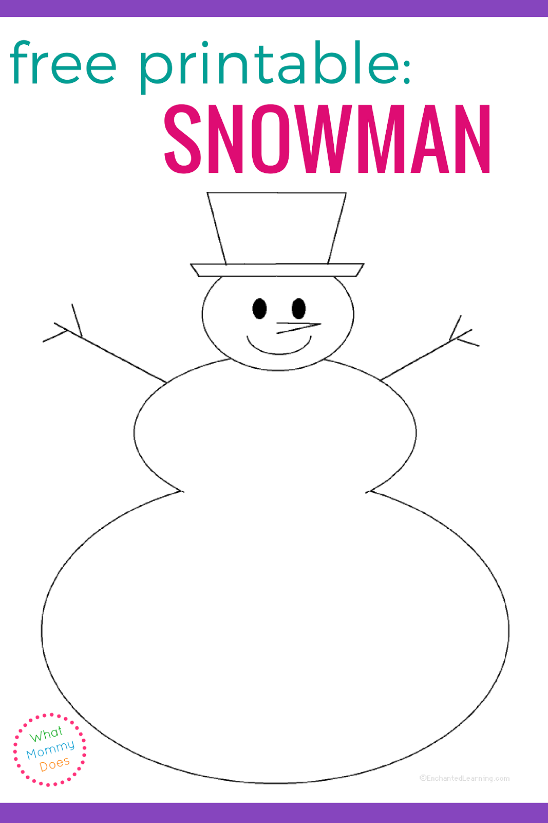 Blank Snowman Template Printable