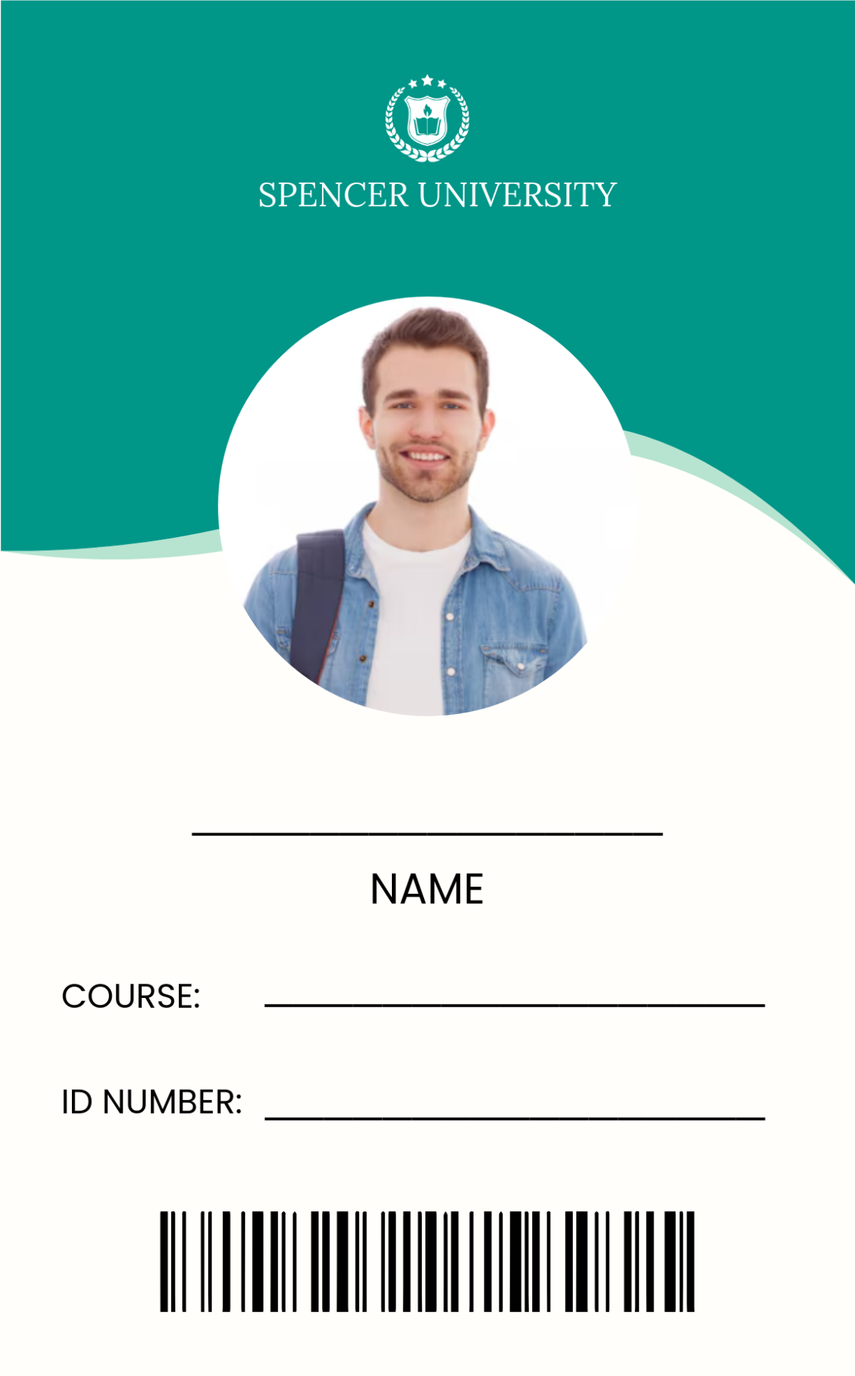 Free Blank Student ID Card Template To Edit Online