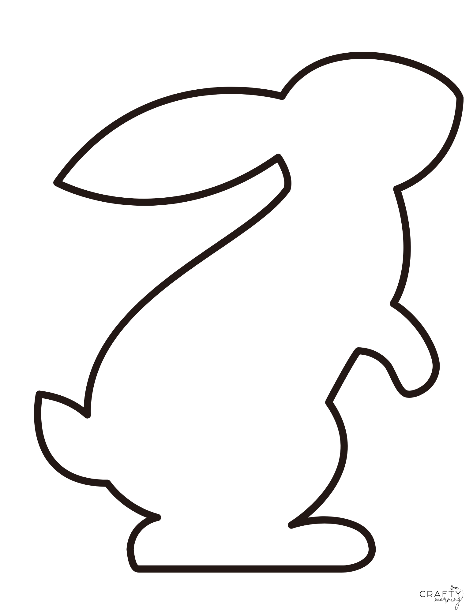 Printable Blank Easter Bunny