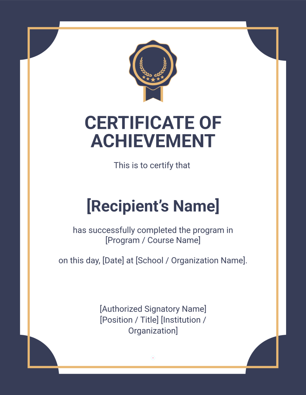 Printable Certificate Blank