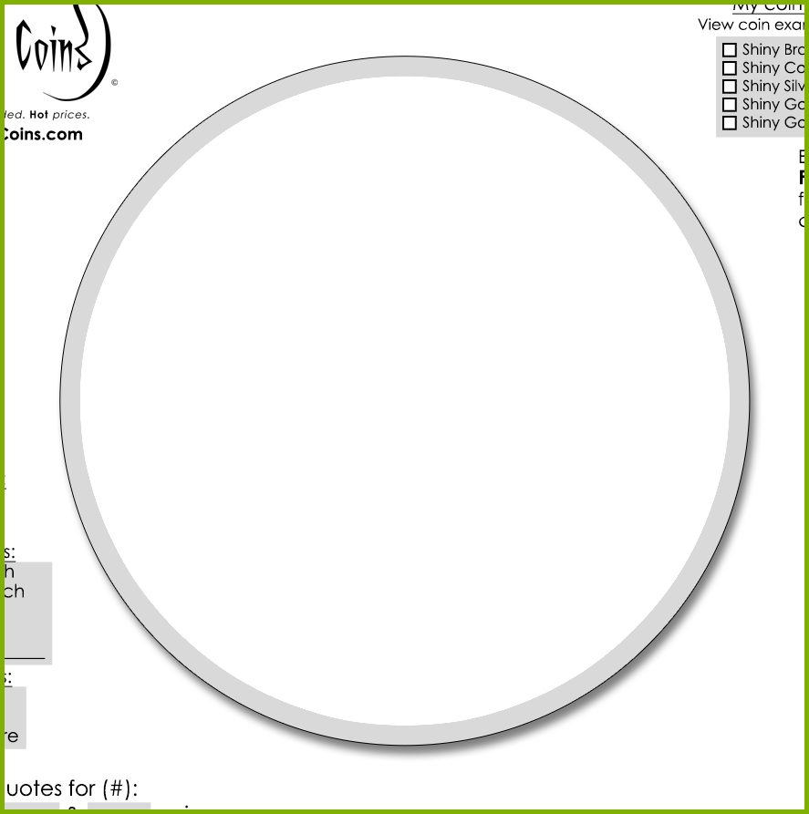 Blank Coins Printable