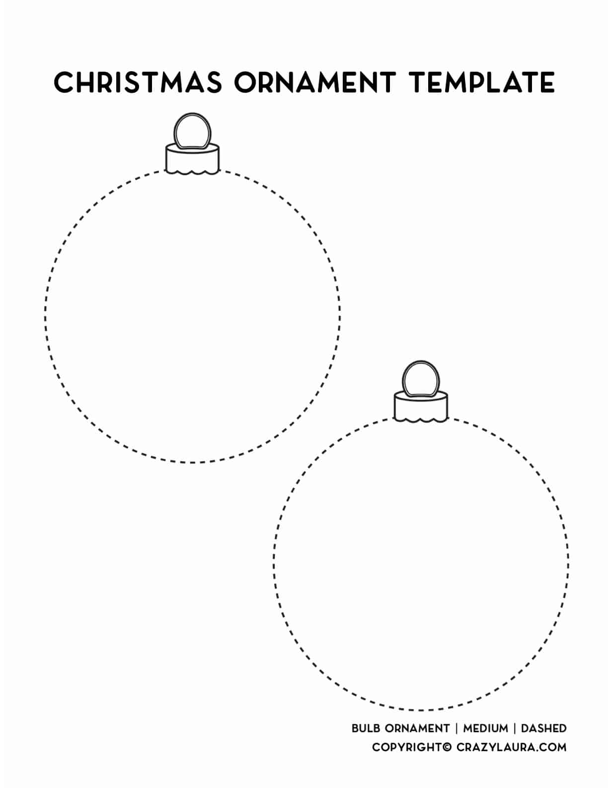 Free Christmas Ornament Template Printables amp Outlines Crazy Laura