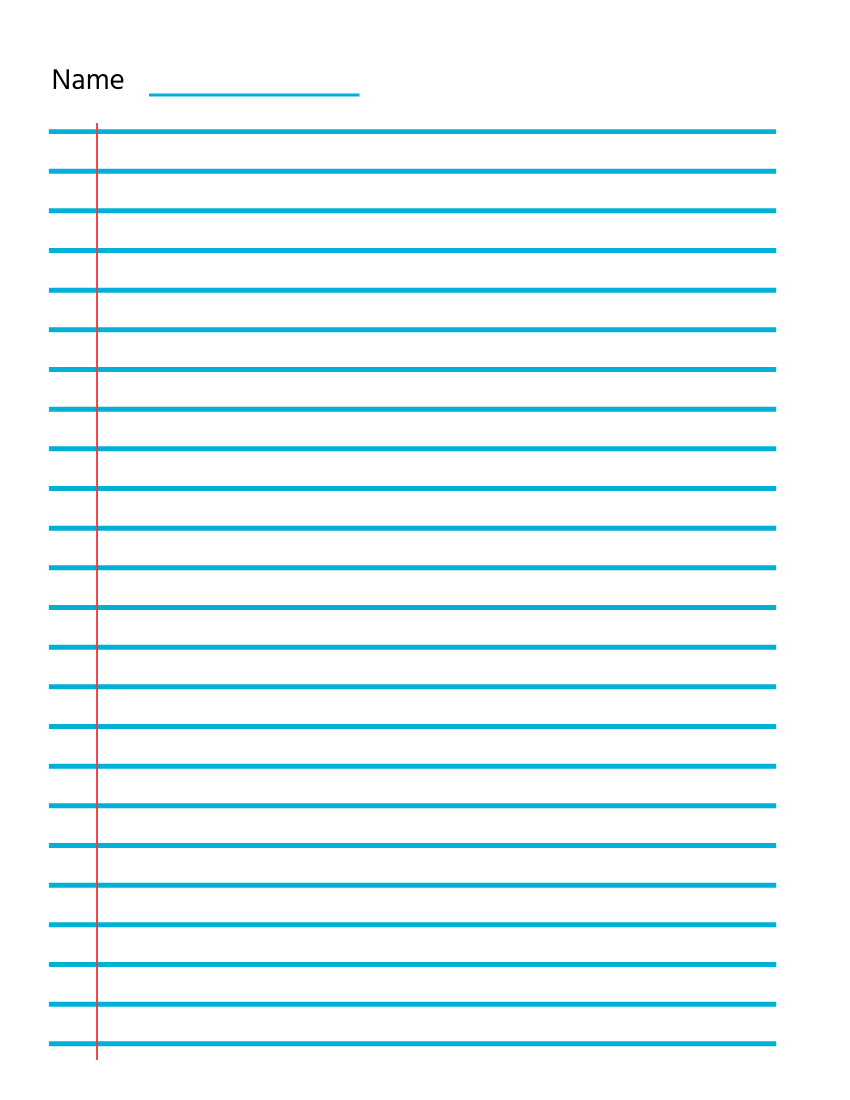 Blank College Ruled Paper Printable