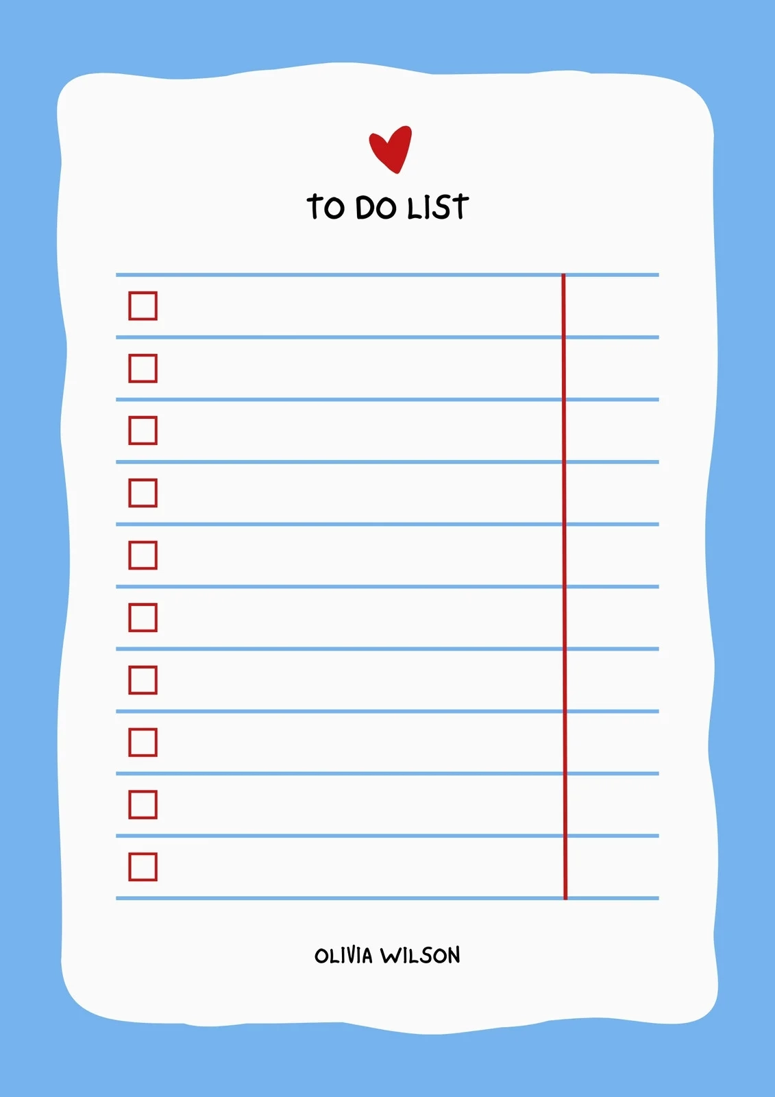 Free Printable Blank Checklist
